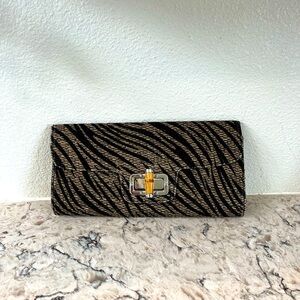 MMS Design Studio Zebra Print Clutch